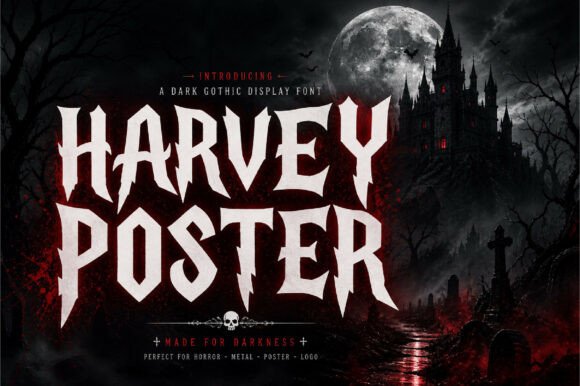 Harvey Poster: The Gothic Display Font for Bold Projects