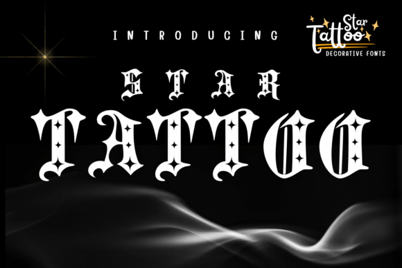 Star Tattoo Font: A Bold Fusion of Gothic and Modern Design