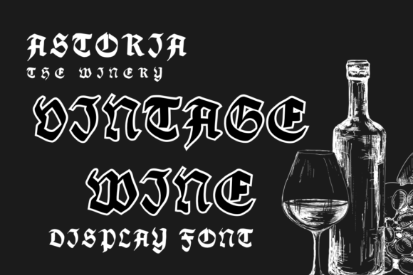 Vintage Wine Font: A Display Typeface with Old-World Charm